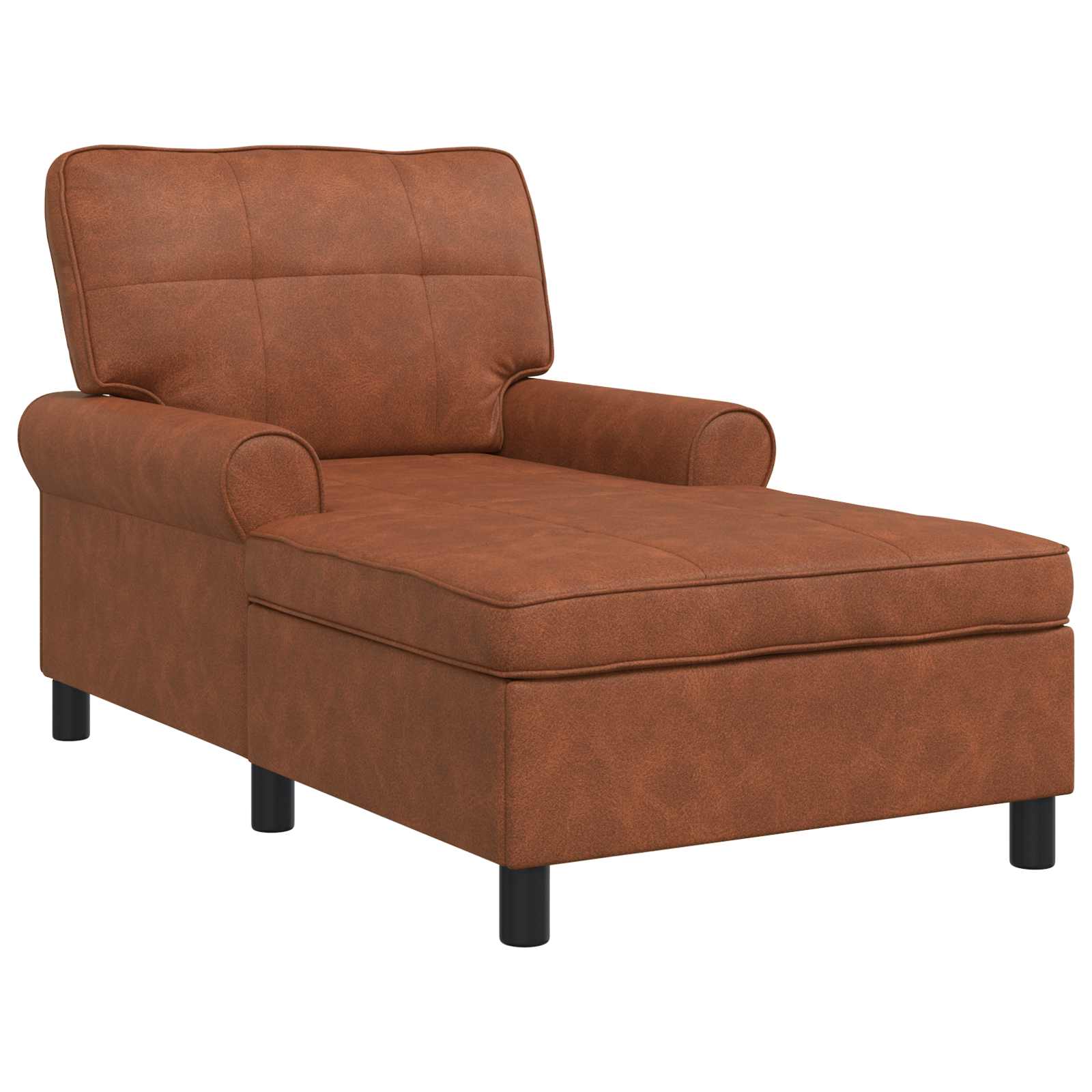 Lounge-Liege mit Kissen Schwarz 91 x 157 x 91 cm Kunstleder