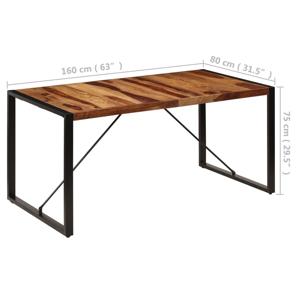 Esstisch 220x100x75 cm Massivholz Akazie