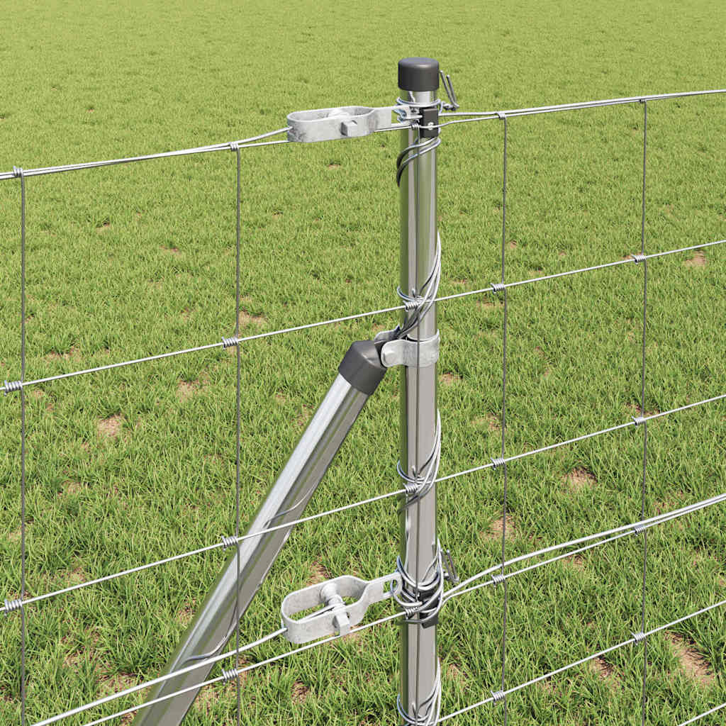 Ground Fix Geschweißter Drahtzaun 25 x 0,8 m Silber Netz