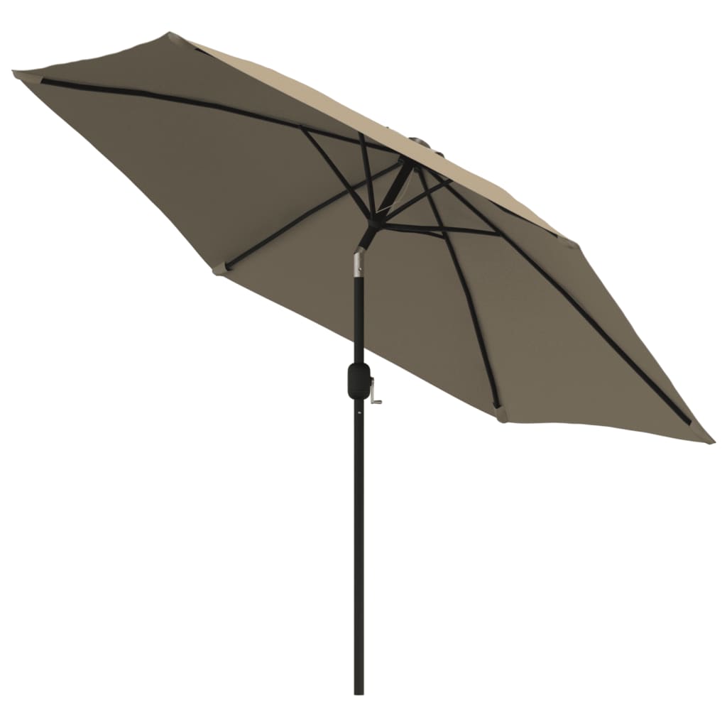Sonnenschirm mit LED-Beleuchtung Stahl-Mast 300 cm Bordeauxrot