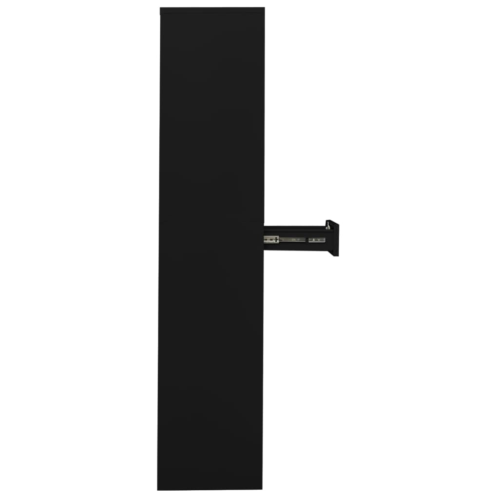 Büroschrank Weiß 90x40x180 cm Stahl
