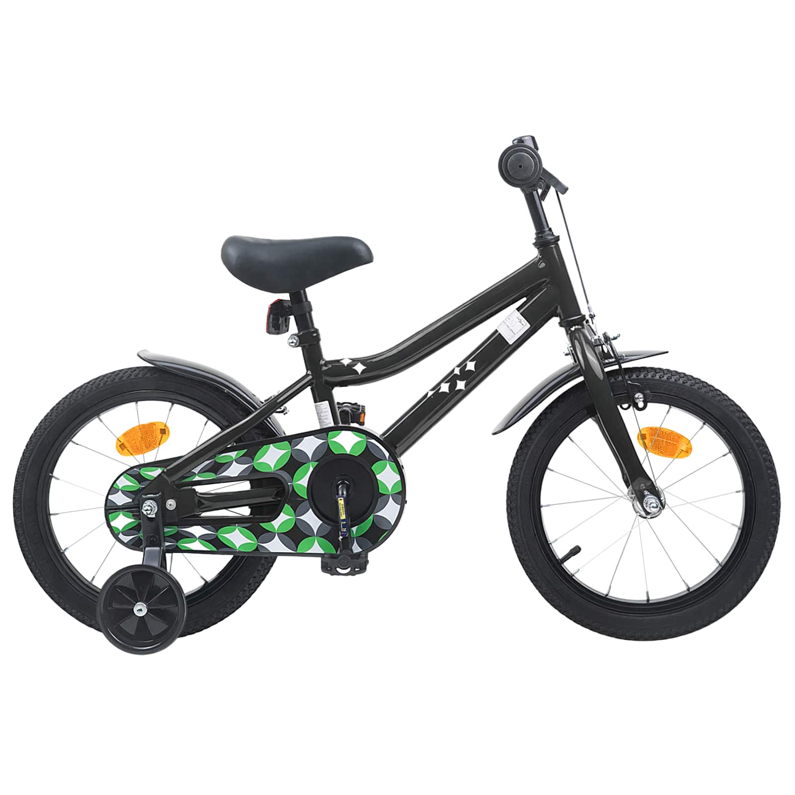 Kinderfahrrad 12 Zoll für 2-4 Jahre alt Schwarz