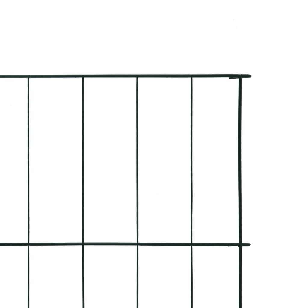 Gartenzaun Set Konvex 77,3x26 cm Grün