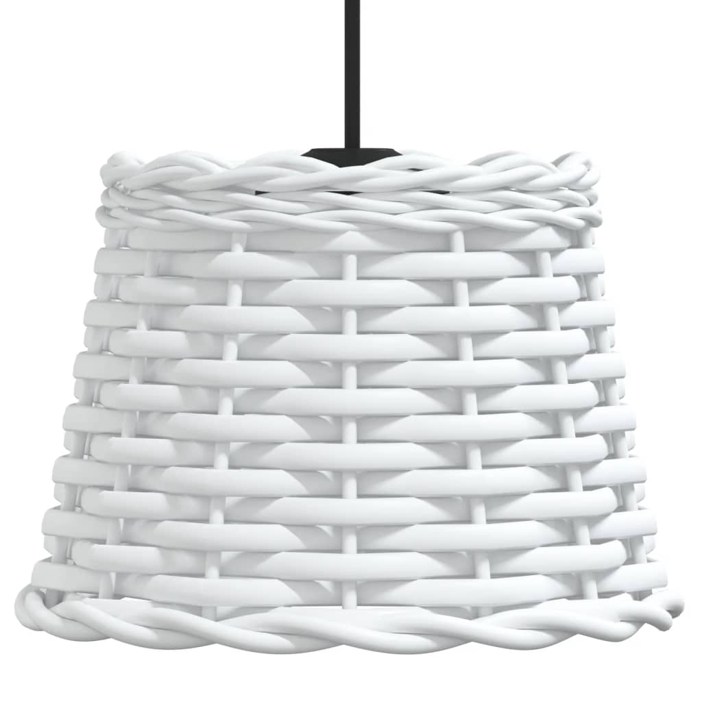 Lampenschirm Weiß Ø15x12 cm Korbweide