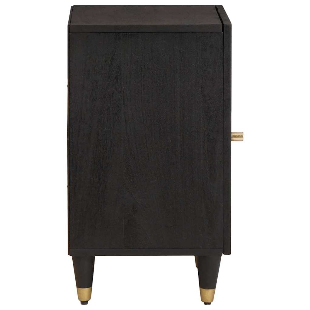 Badezimmerschrank mit Tür Grau 38 x 33 x 58 cm Massivholz Mango
