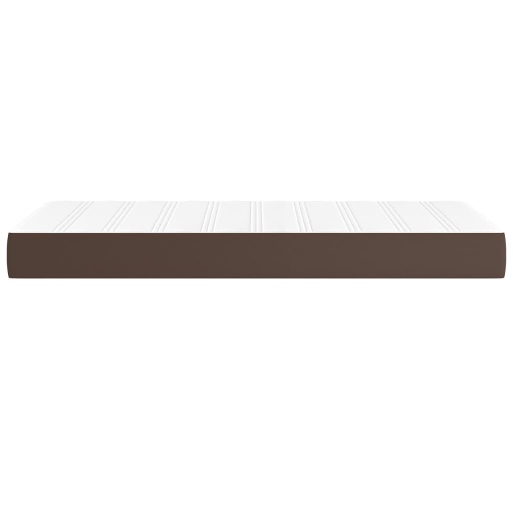 Taschenfederkernmatratze Mittel Schwarz 80x200x20 cm Kunstleder