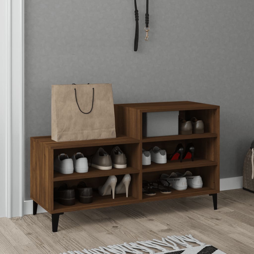 Schuhregal Weiß 102x36x60 cm Holzwerkstoff
