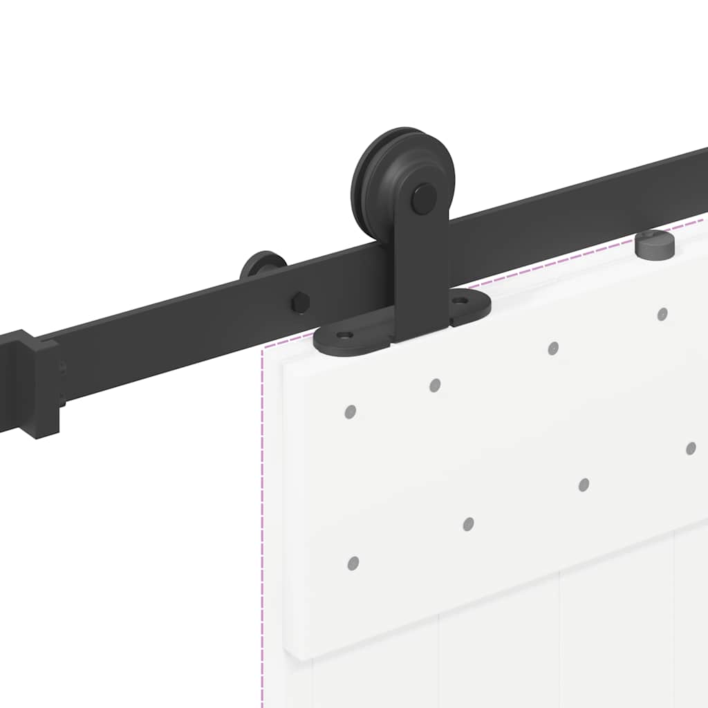 Schiebetürbeschlag-Set SKIEN 183 cm Stahl Schwarz