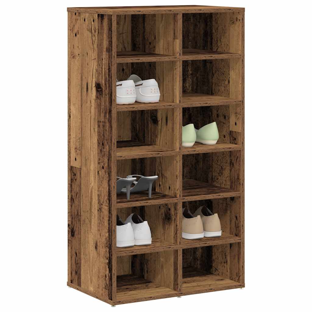 Schuhregal Weiß 54x34x100,5 cm Holzwerkstoff