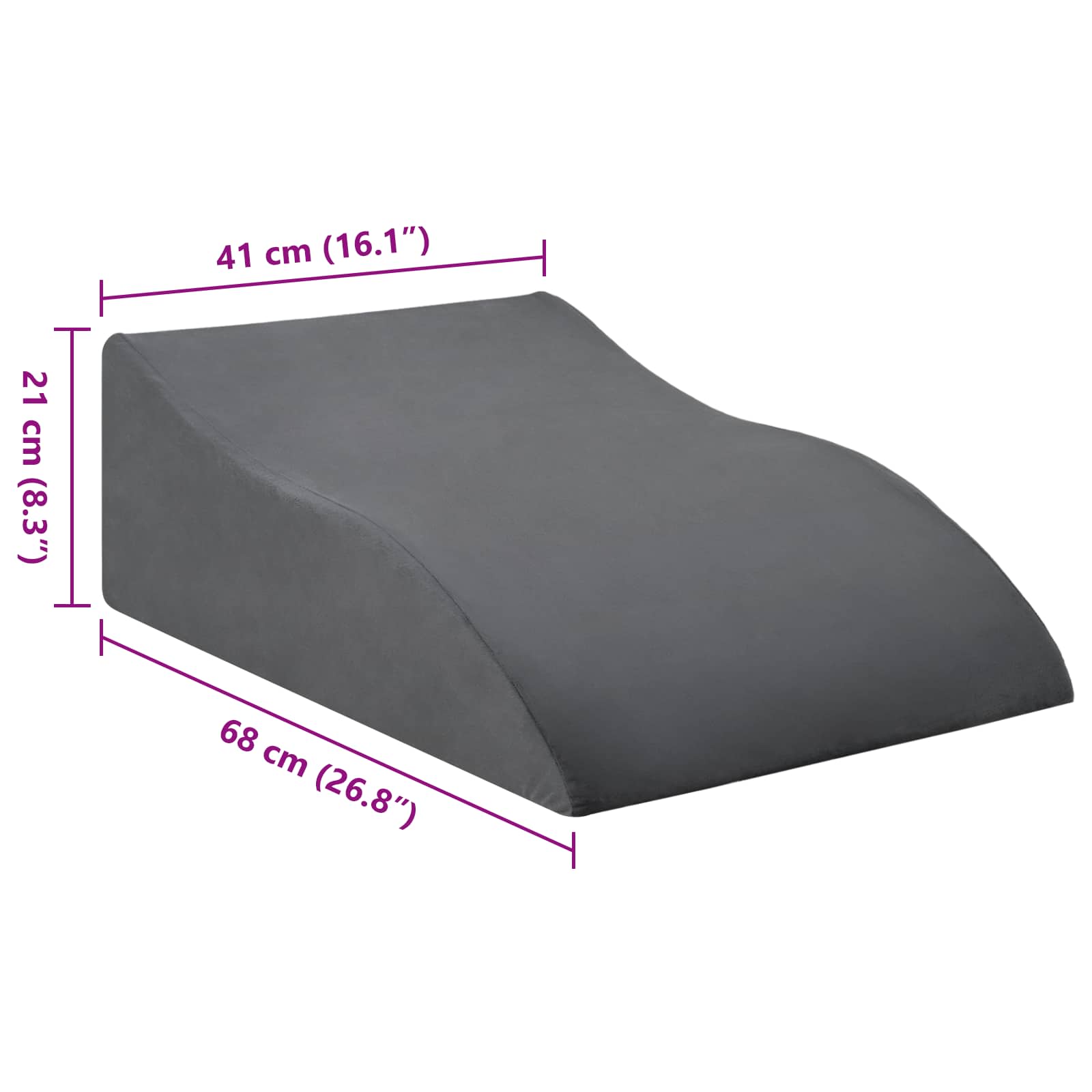 Beinkissen Weiß 68 x 41 x 24 cm PU-Schaum