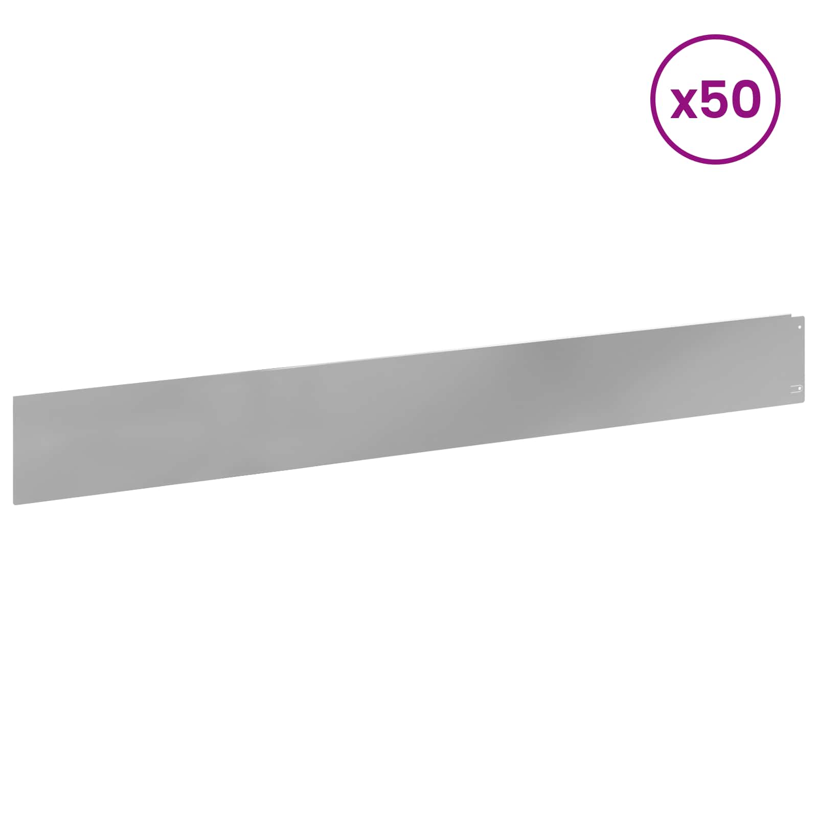 Raseneinfassung 10 pcs 100 x 12 cm Stahl Anthrazit