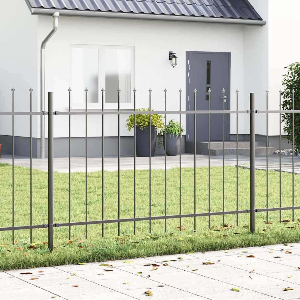 Gartenzaun Woerden mit Speerspitze Stahl 181 x 60 cm Schwarz