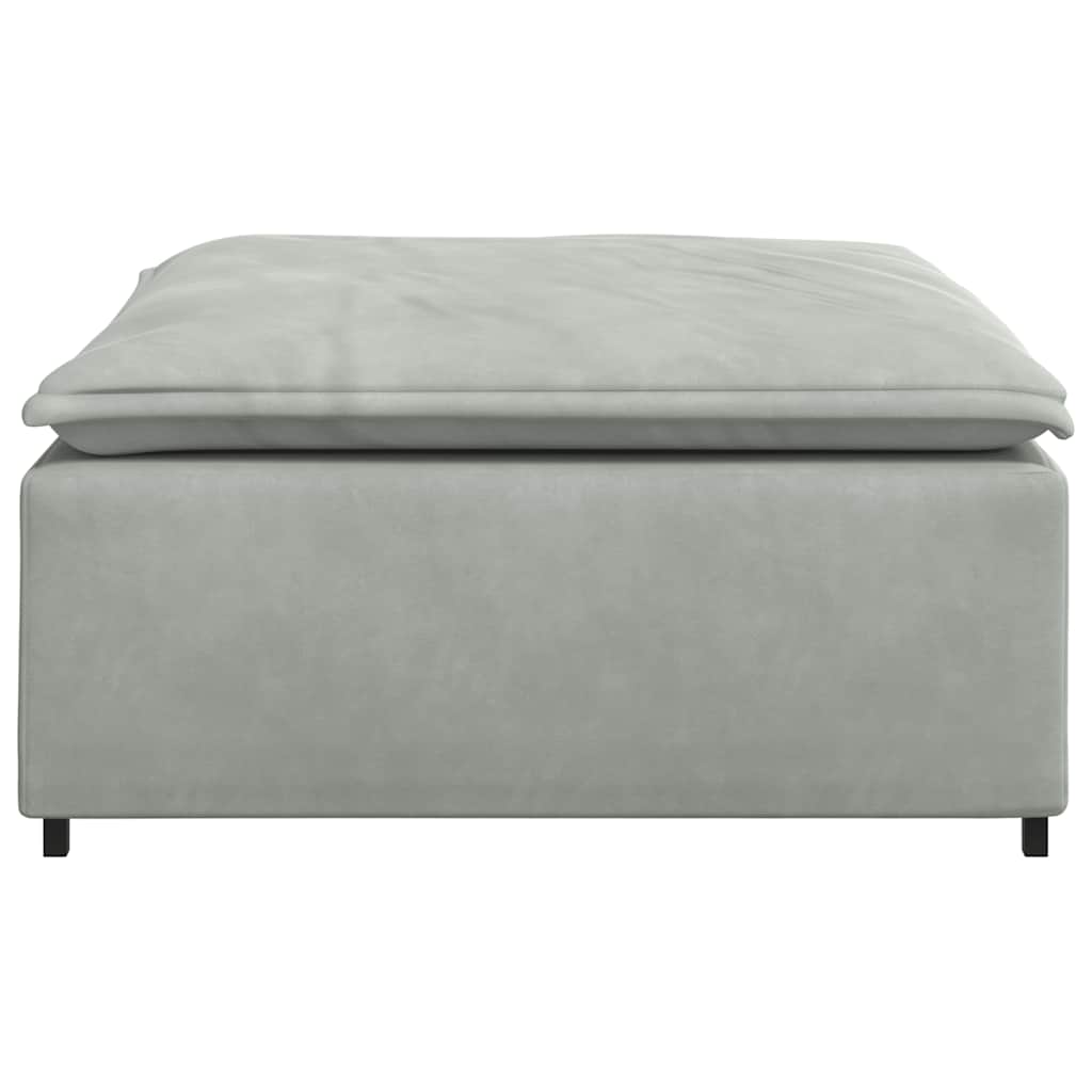 Modulares Sofa Endmodul mit Armlehne Kissen Blau 100 cm