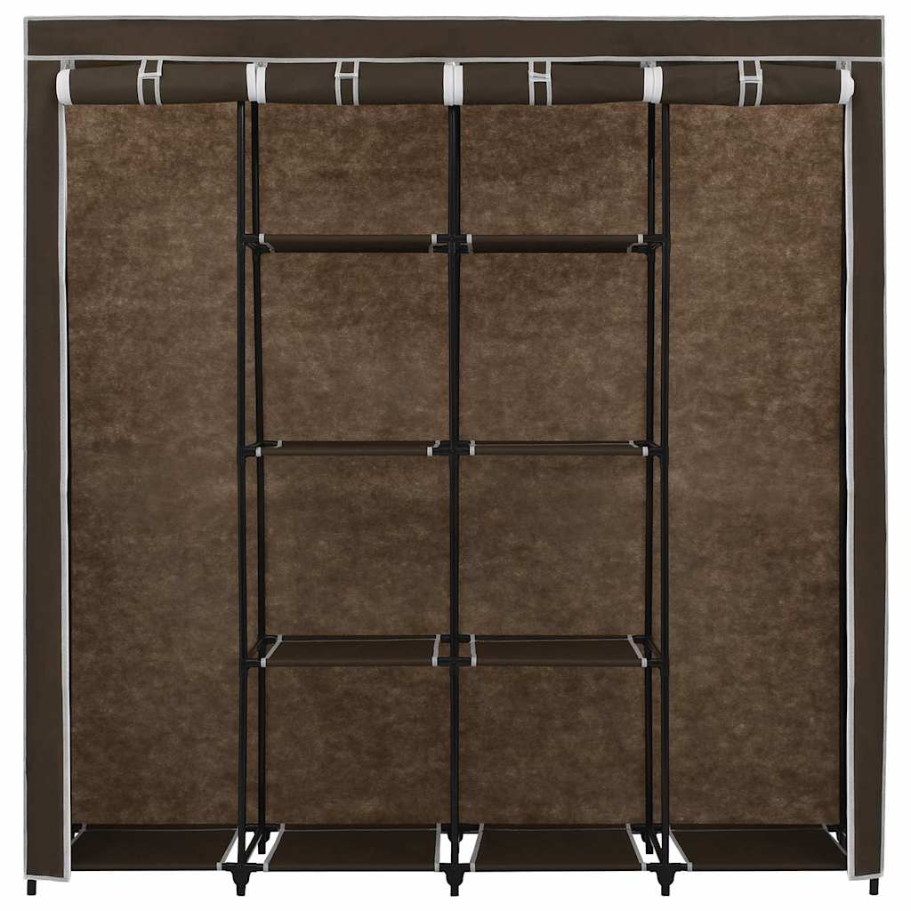 Kleiderschrank mit 4 Fächern Schwarz 175 x 45 x 170 cm