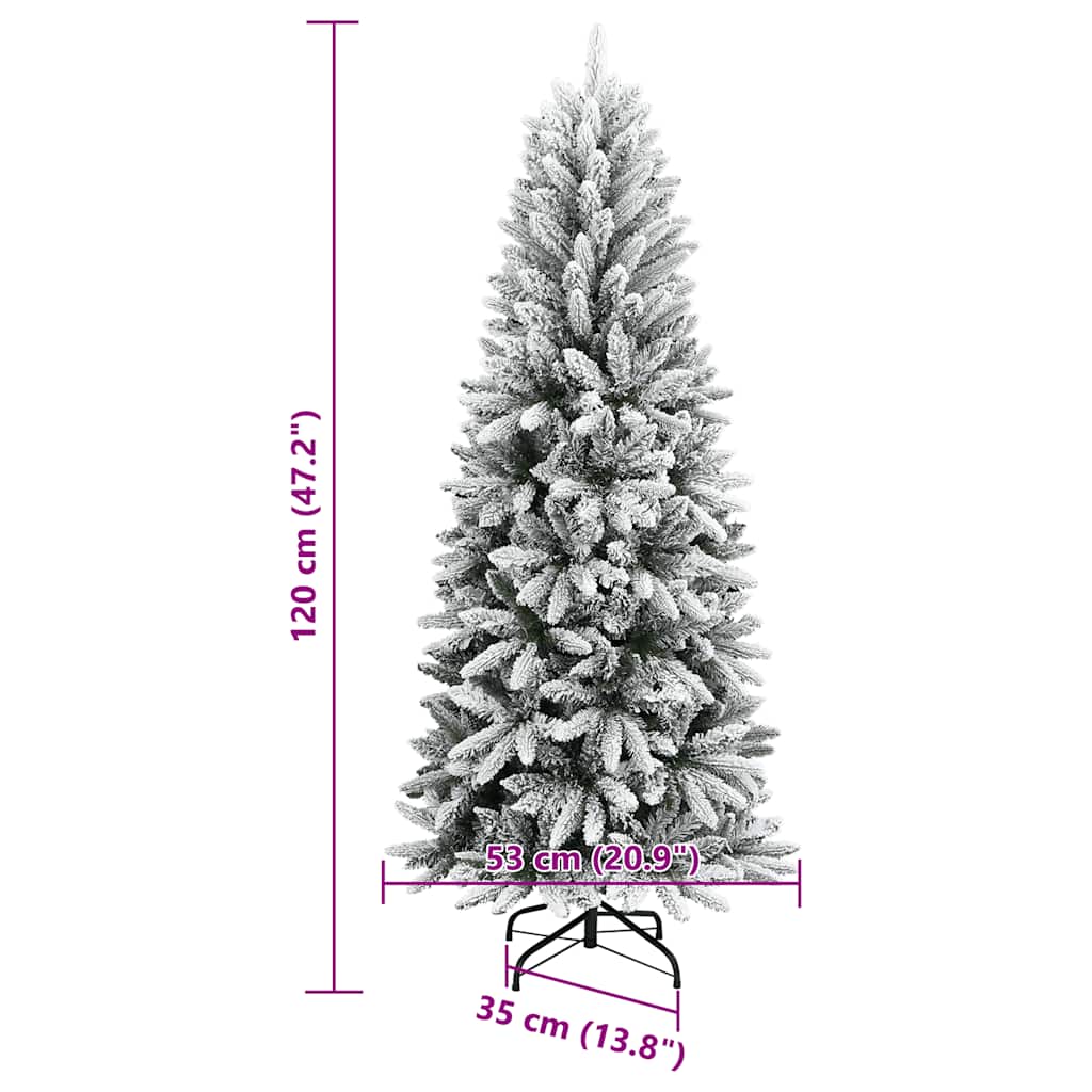 Künstlicher Weihnachtsbaum mit 150 LEDs mit Ständer Weiß 120 cm