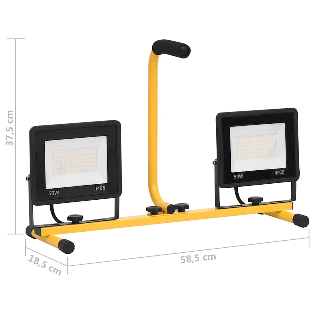 LED-Fluter mit Handgriff 2x10 W Warmweiß