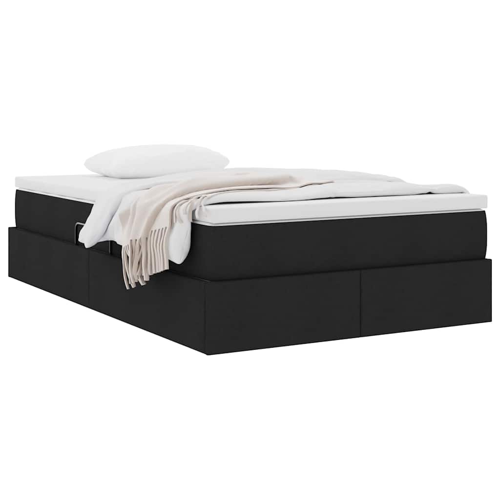 Aufbewahrungsbett mit Matratze Hellgrau 90 x 190 cm Polyester