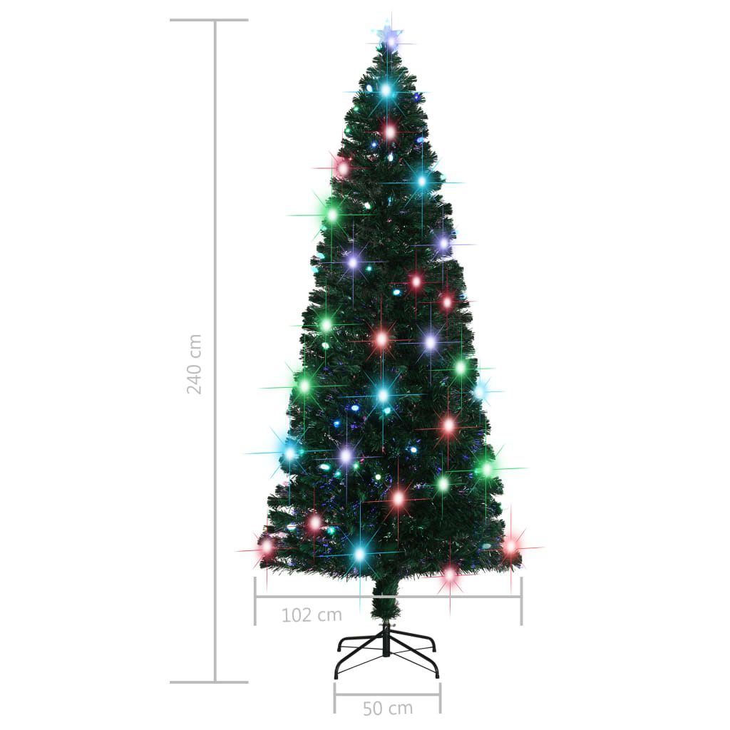 Vorbeleuchteter Weihnachtsbaum mit Ständer und LED 120 cm Glasfaser