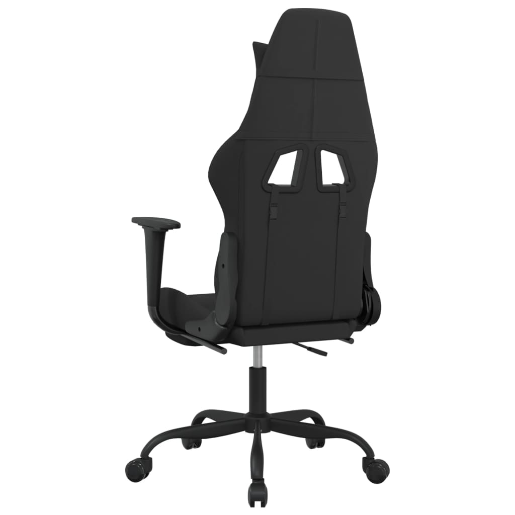 Gaming-Stuhl mit Massagefunktion Schwarz und Creme Stoff