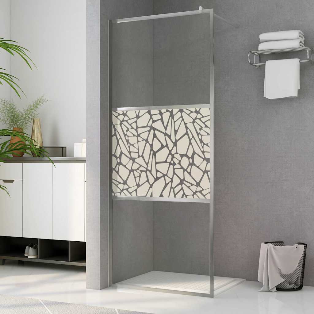 Duschwand für Begehbare Dusche mit Klarem ESG-Glas 80x195 cm