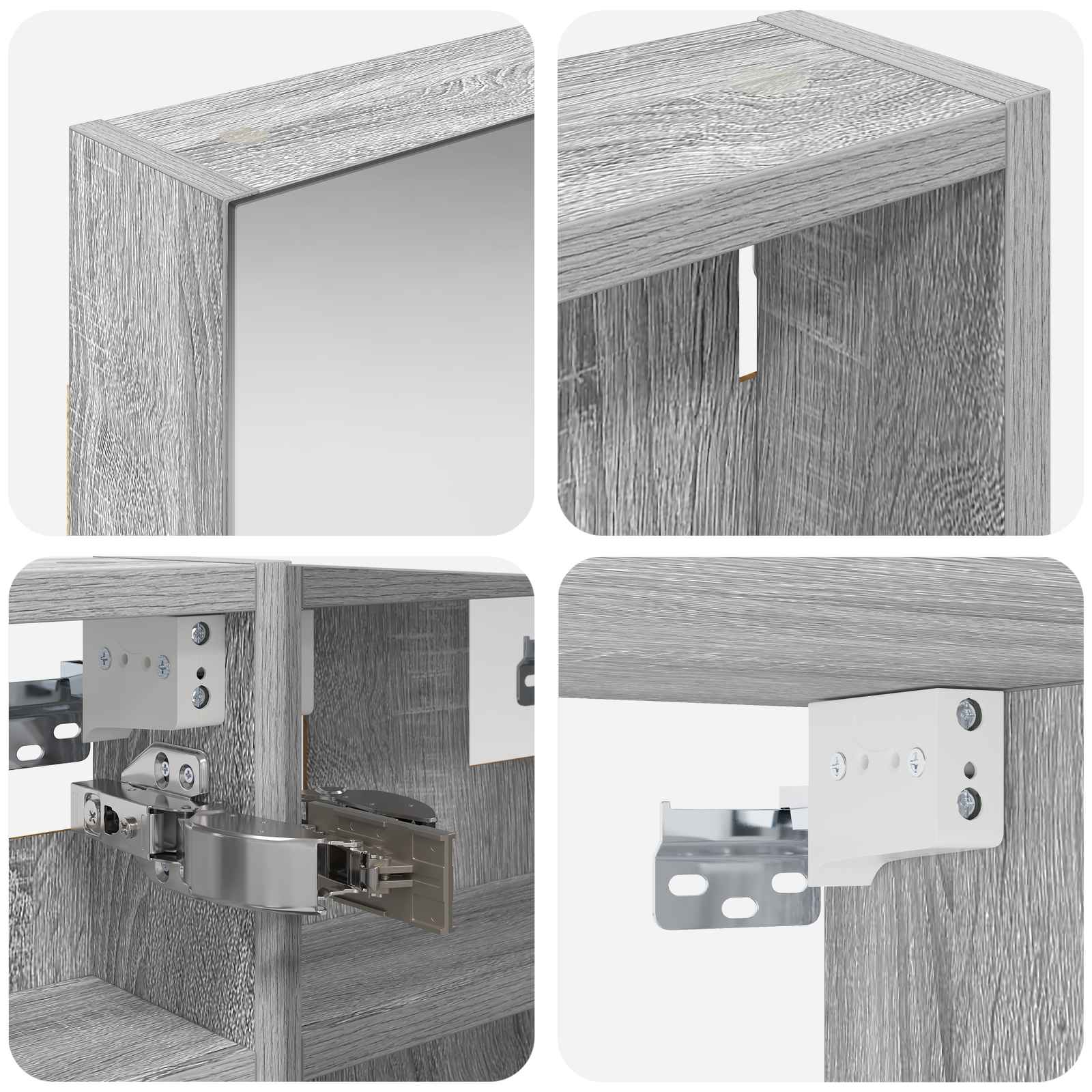 Badezimmerschrank-Set 3 pcs 80 x 10,5 x 50 cm Holzwerkstoff