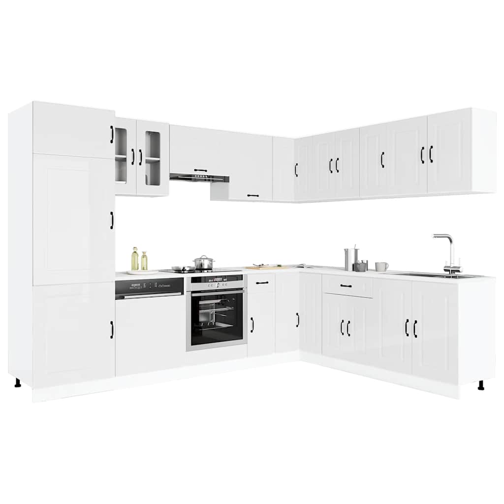 14-tlg. Küchenschrank-Set Kalmar Weiß Holzwerkstoff