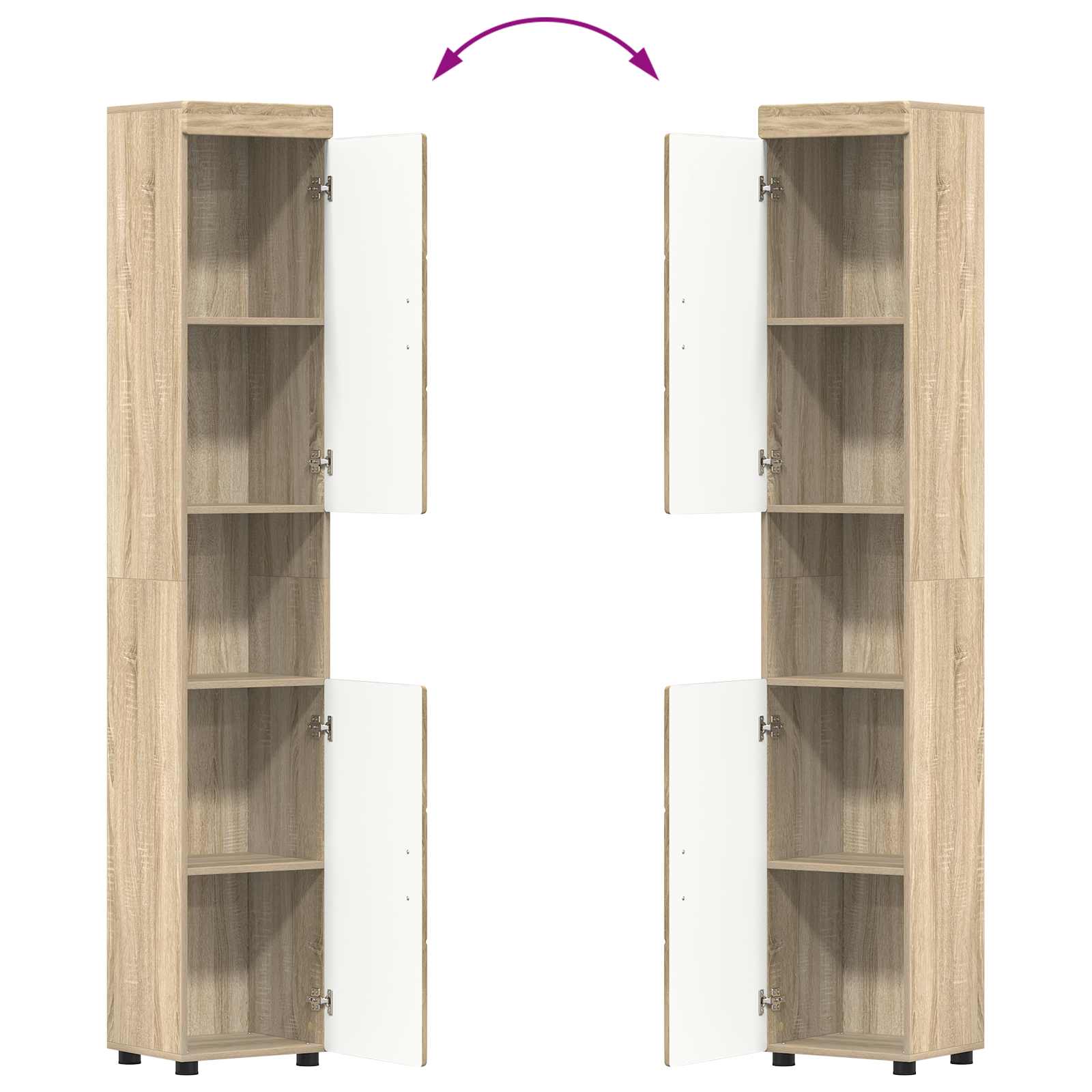 Badezimmermöbel-Set TULUM 2 pcs Weiß 60 x 34 x 63 cm
