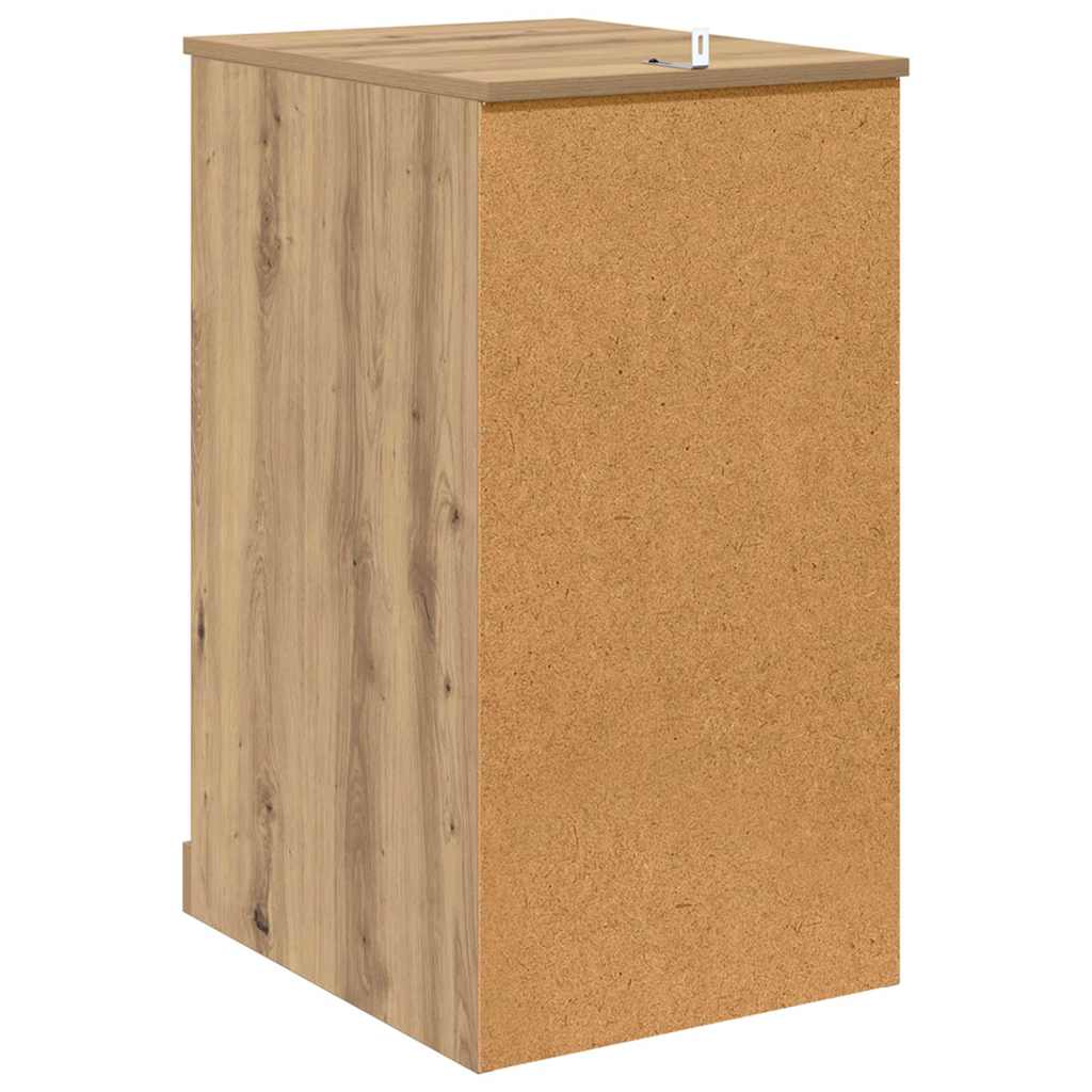 Beistellschrank mit Schublade Weiß 40x50x75 cm Holzwerkstoff
