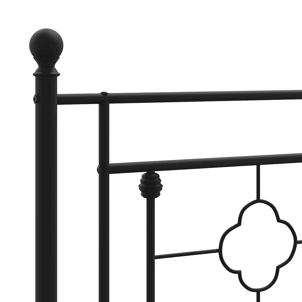 Ersatz-Kopfteil Metall Schwarz 100 cm