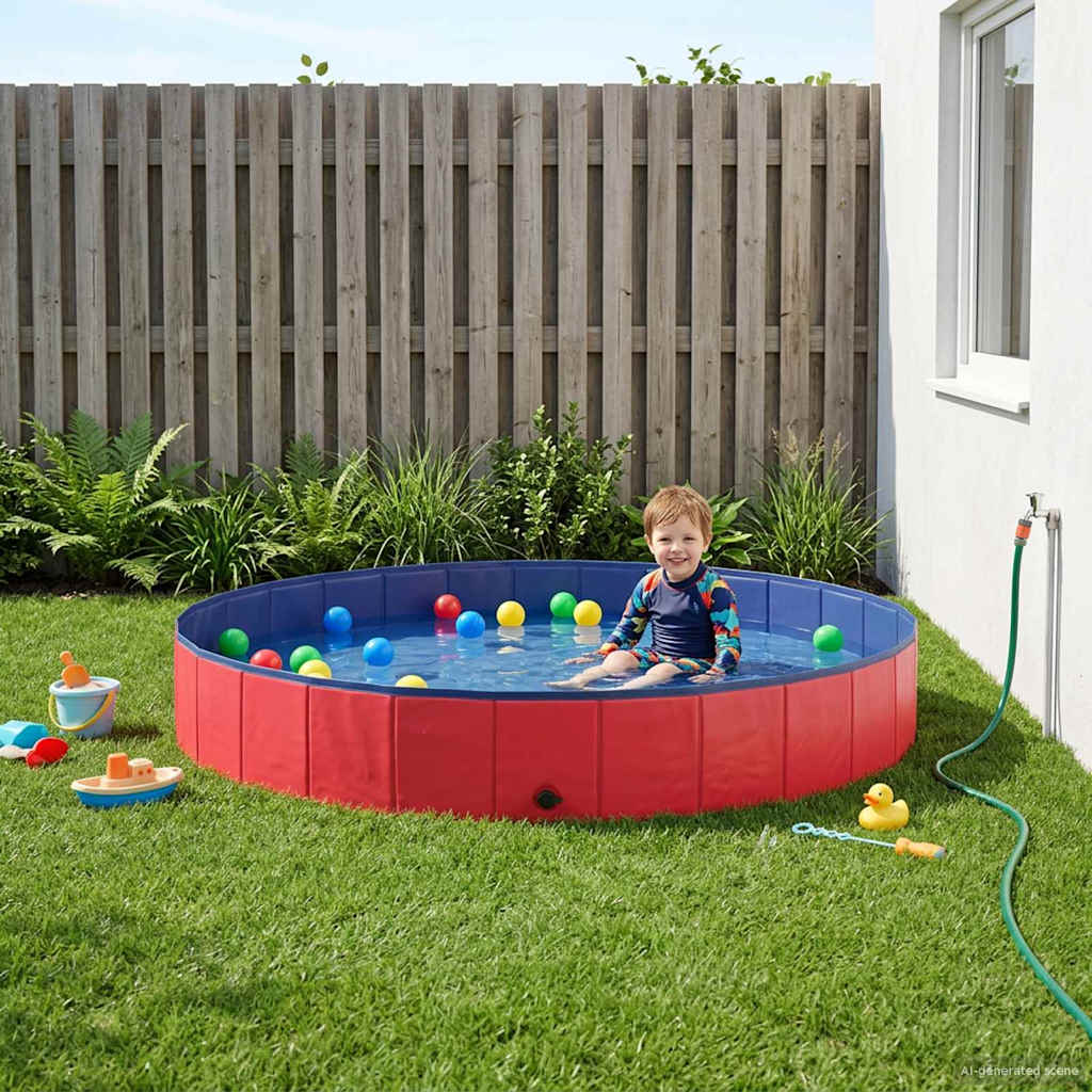 Kinder Schwimmbecken Rot Ø 80 x 20 cm