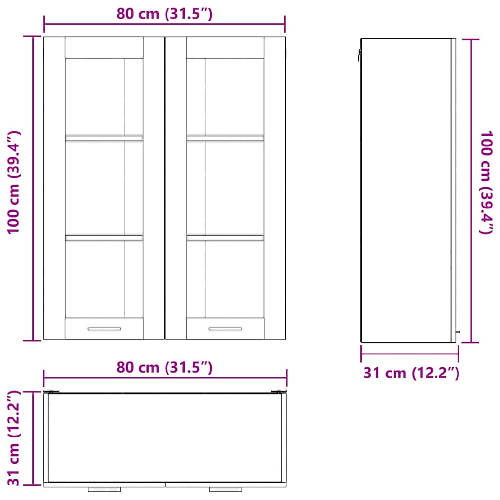 Unterschrank Lyon Weiß 60x46x81,5 cm Holzwerkstoff