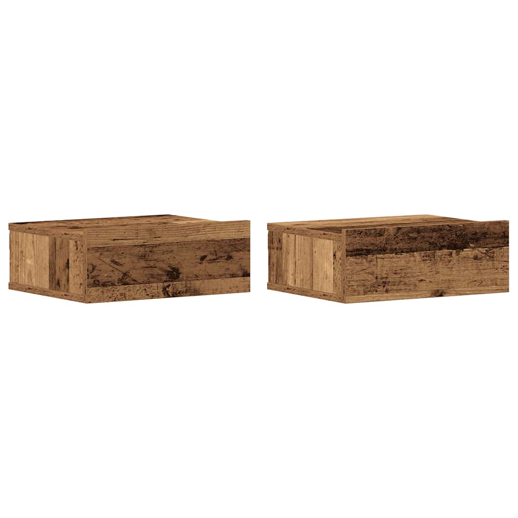 Hängender Nachttisch Weiß 40x30x15 cm Holzwerkstoff