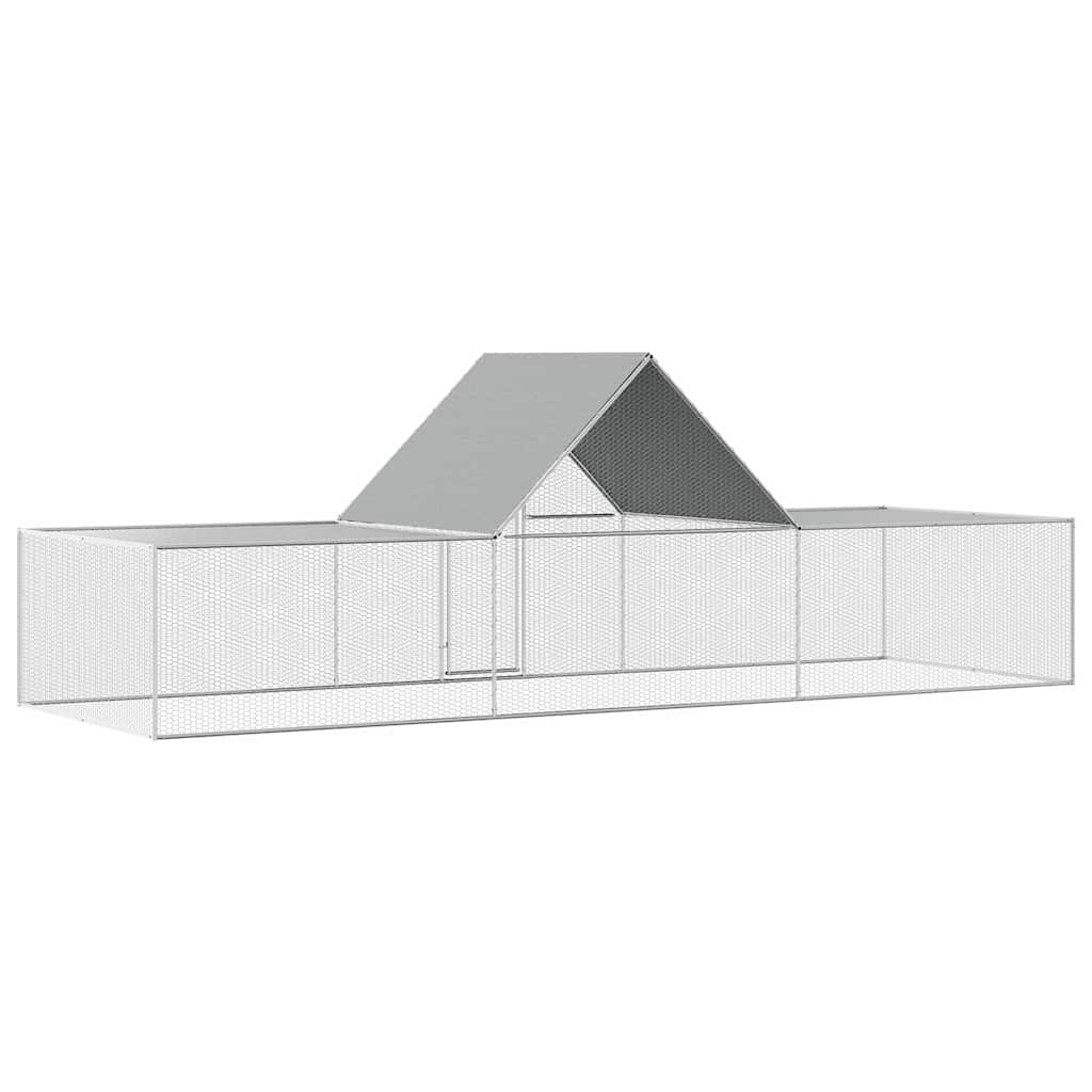 Hühnerstall 3x1x1,5 m Verzinkter Stahl