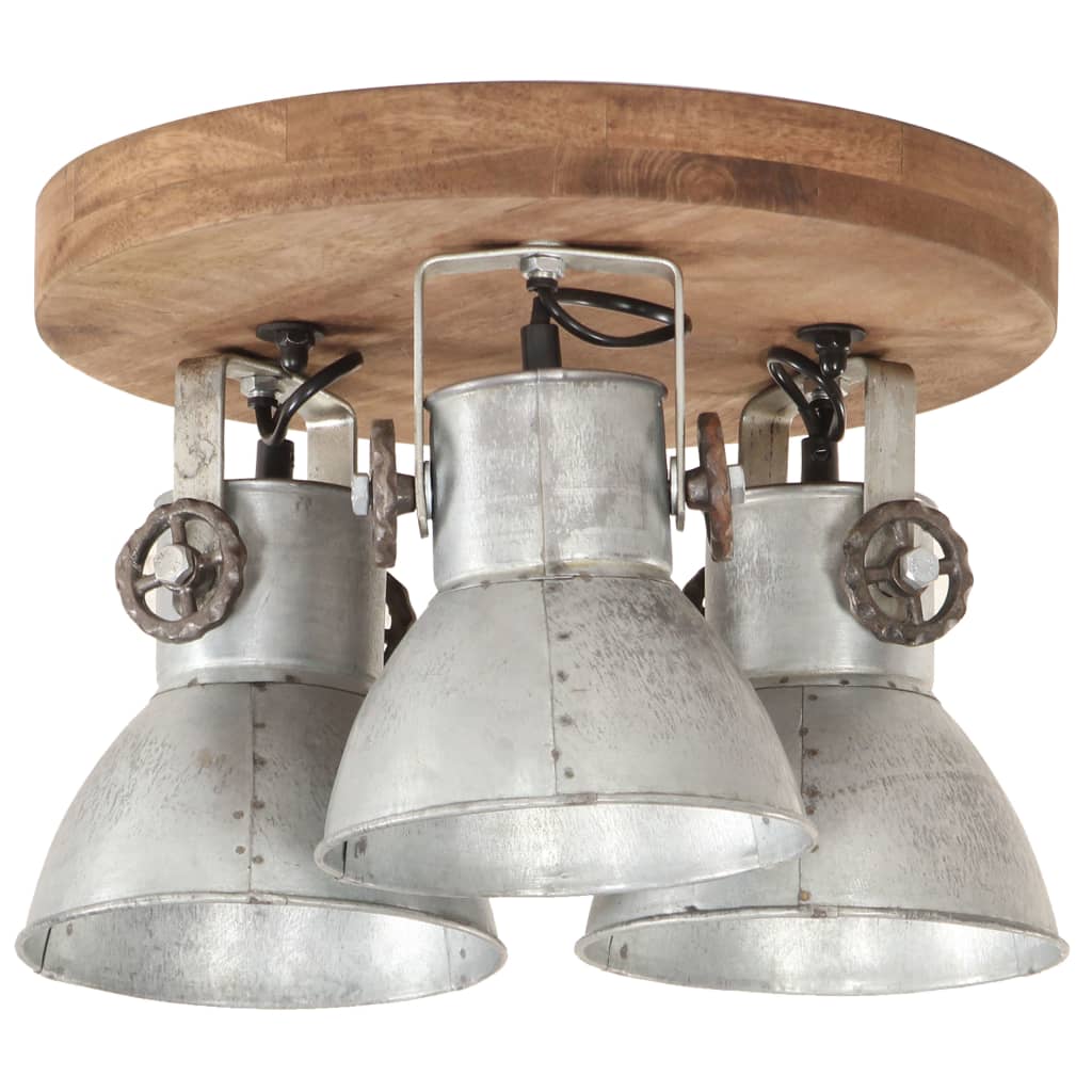 Wandlampe Industriestil Silbern 45x25 cm E27