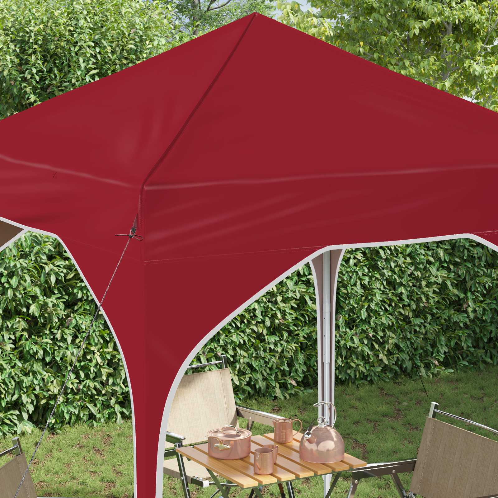 Pop-up Partyzelt 194 x 194 x 245 cm Creme