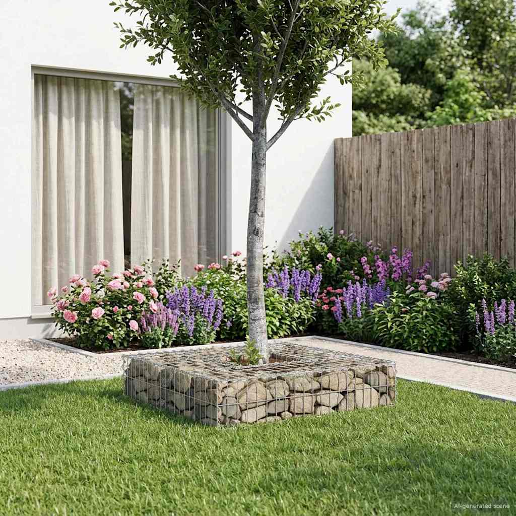 Gabionen Hochbeet Silber