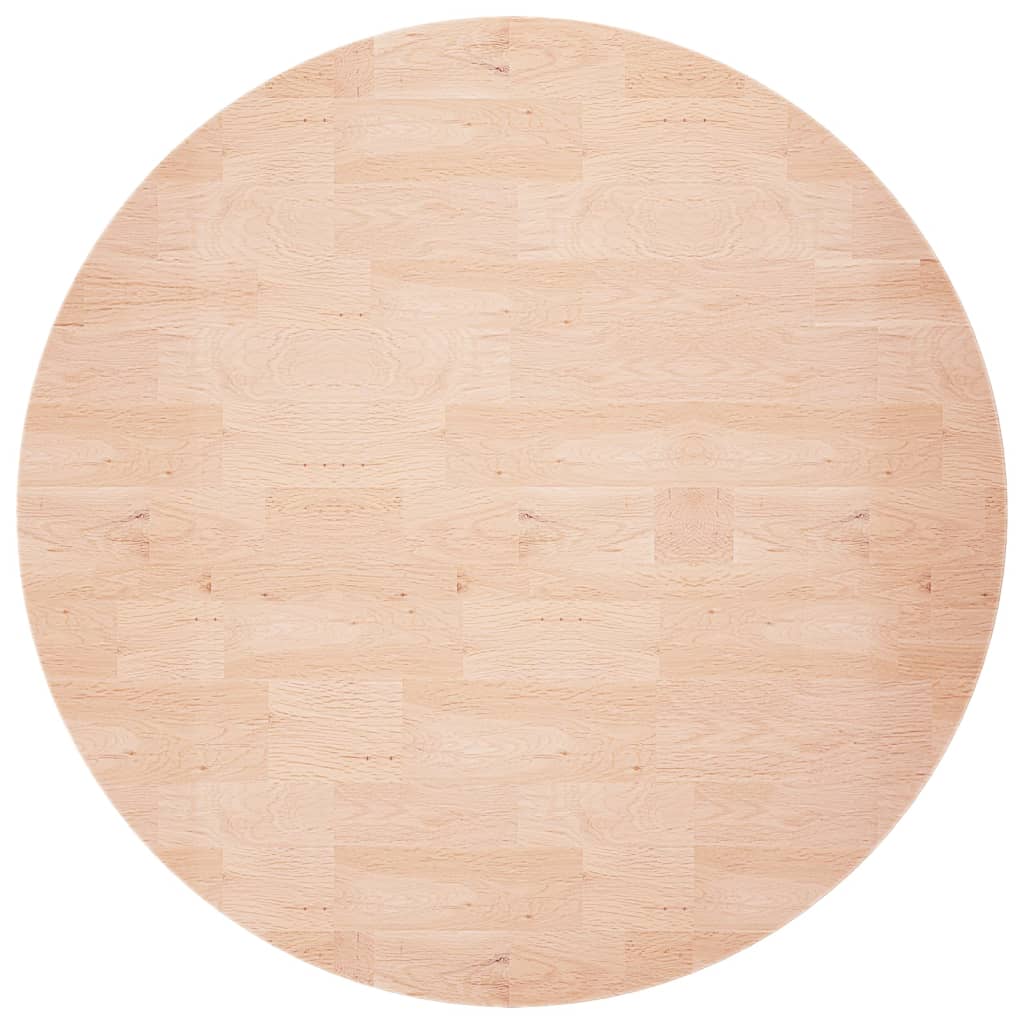 Runde Tischplatte Ø30x1,5 cm Unbehandeltes Massivholz Eiche