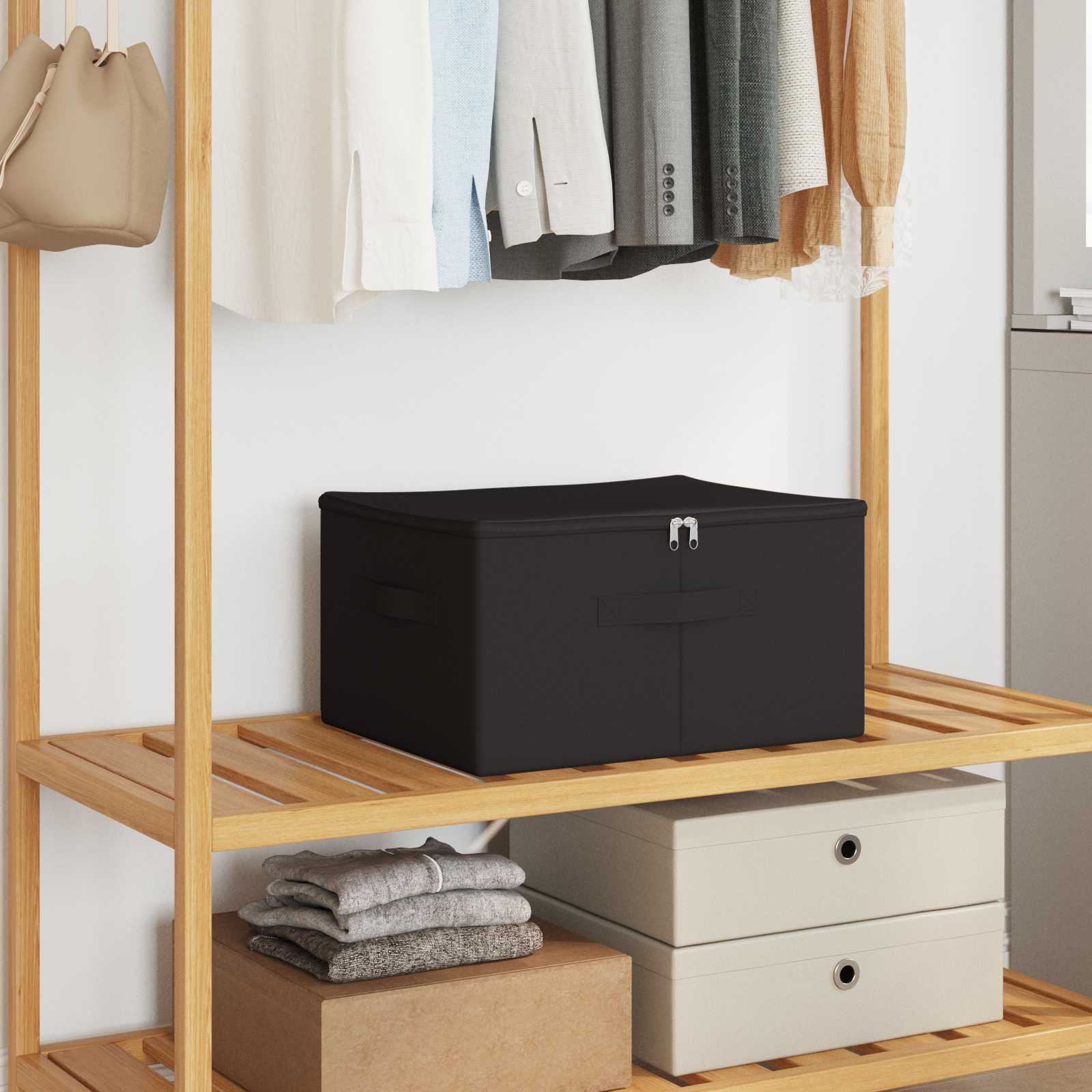 Aufbewahrungsbox Stoff 50x30x25 cm Anthrazit