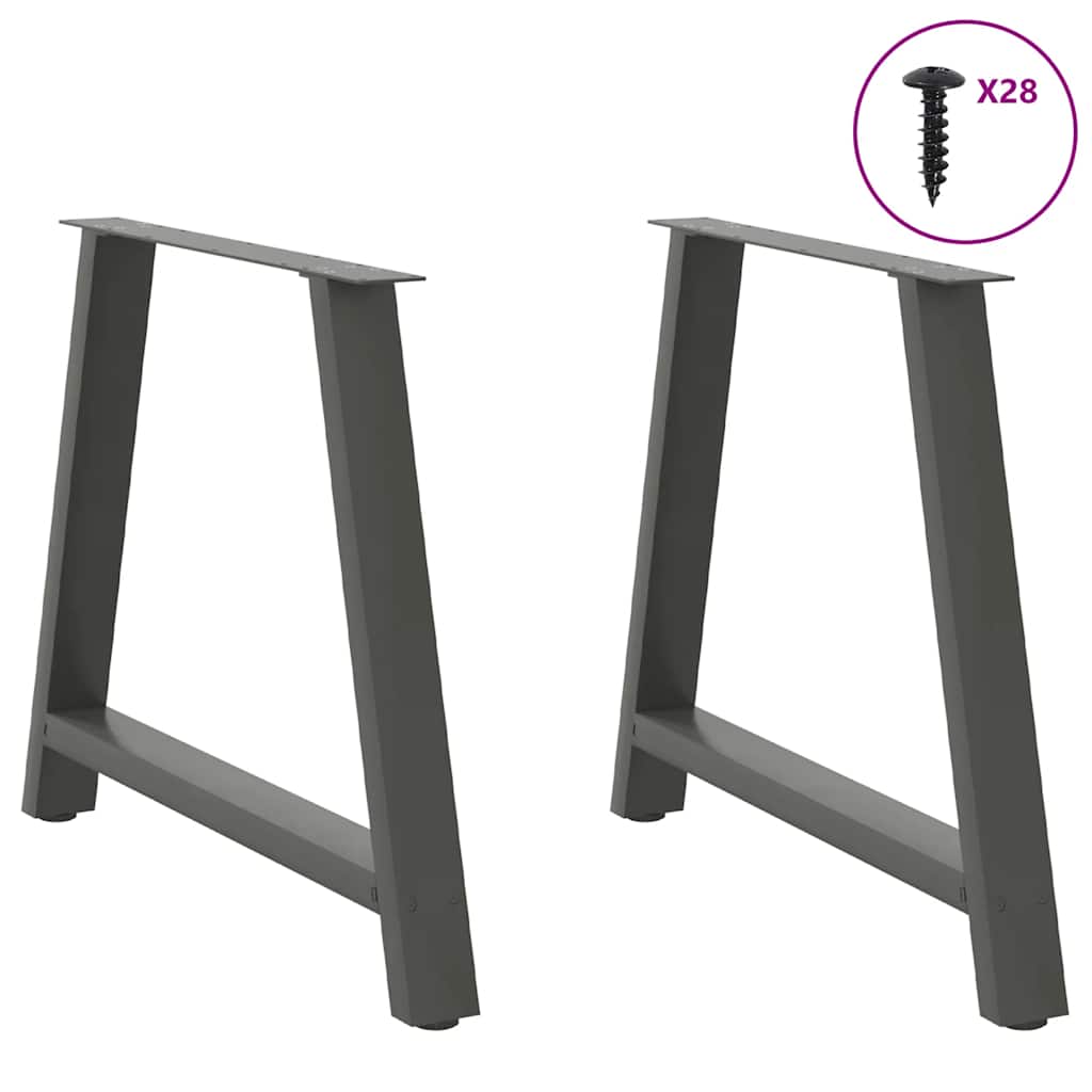 Couchtischbeine A-Form 2 Stk. 30x(30-31) cm Stahl