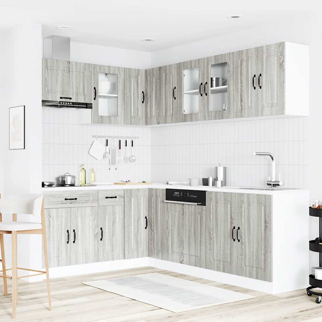 11-tlg. Küchenschrank-Set Kalmar Weiß Holzwerkstoff
