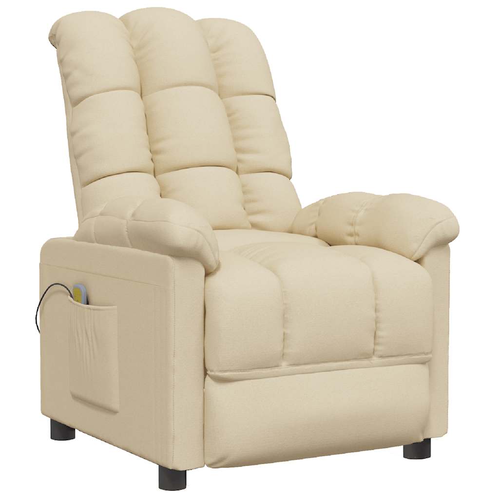 Massagesessel Hellgrau Stoff