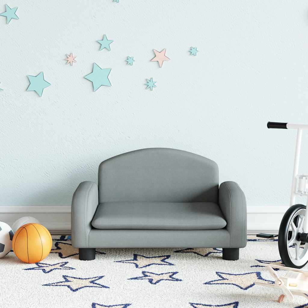 Kindersofa Creme 70x45x30 cm Stoff