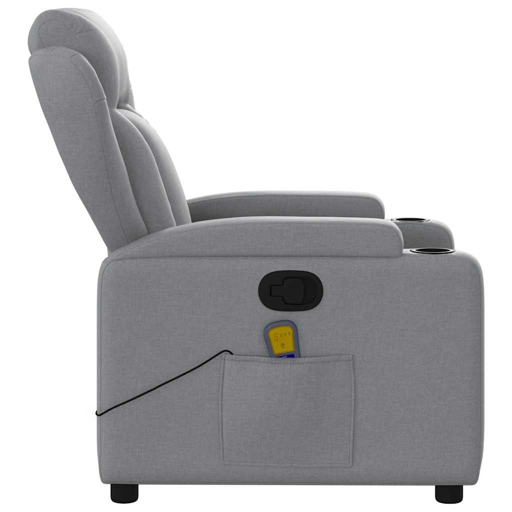Relaxsessel Elektrisch Hellgrau Stoff