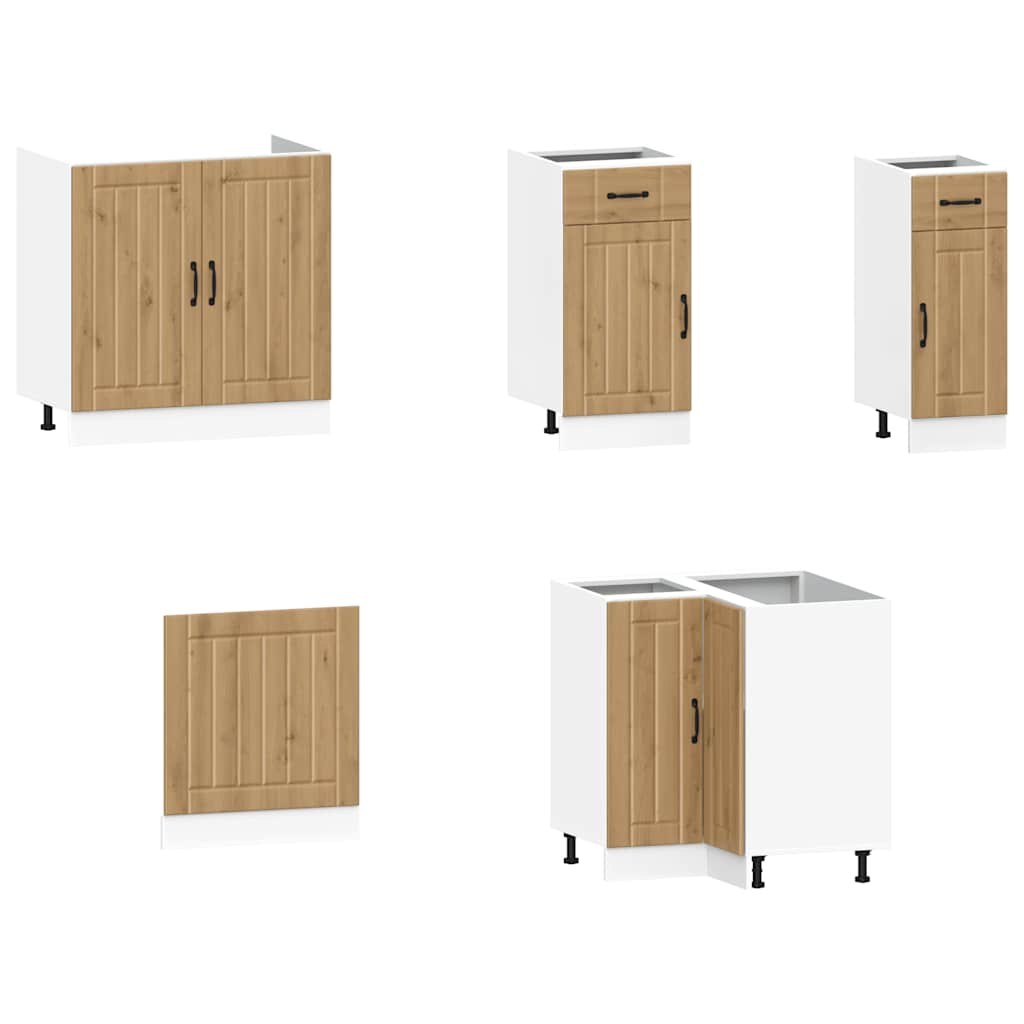 11-tlg. Küchenschrank-Set Lucca Weiß Holzwerkstoff