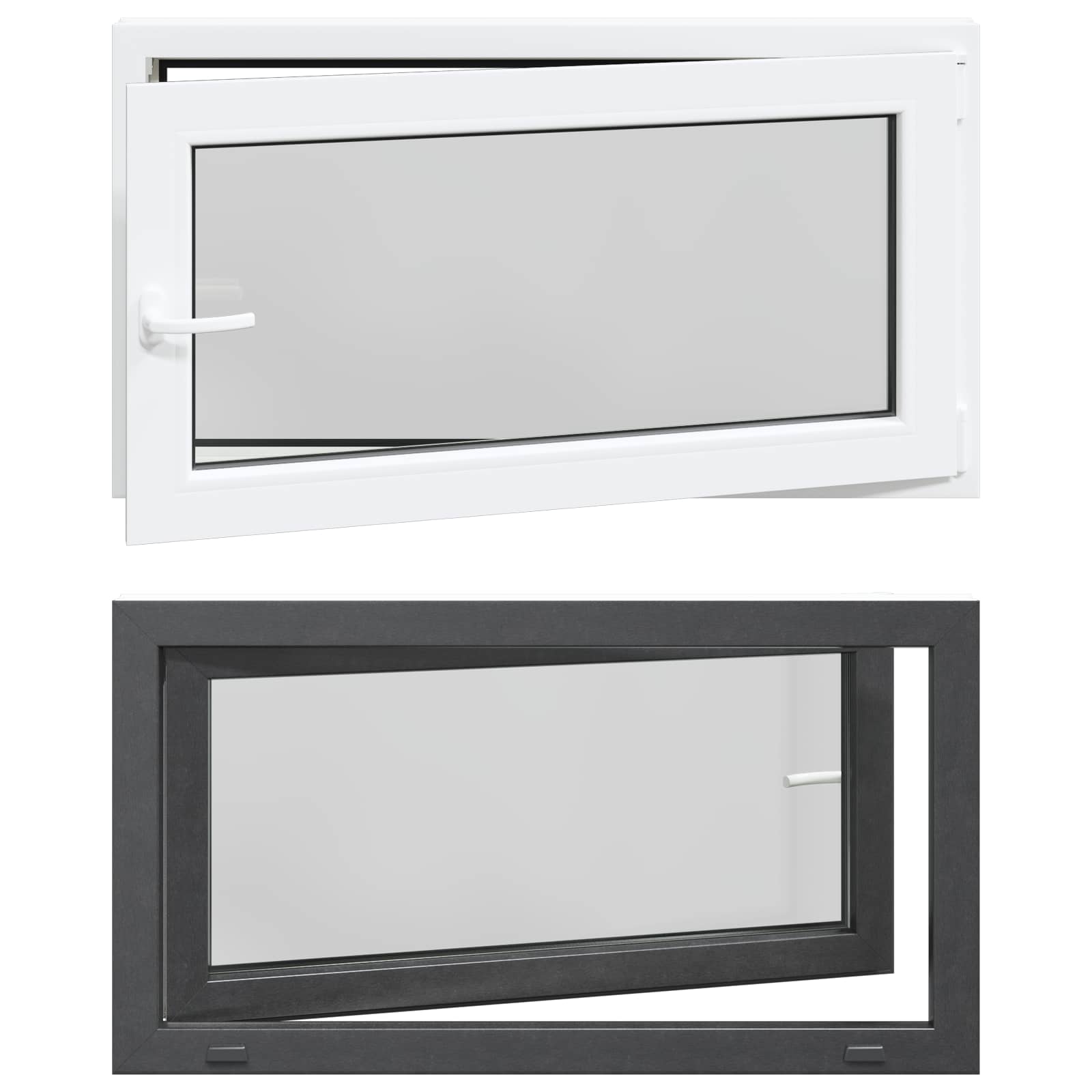 Kellerfenster RISOR 50 x 50 cm PVC und Glas Weiß