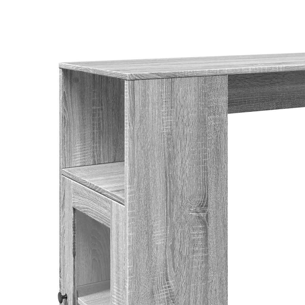 Bartisch Schwarz Eichen-Optik 101 x 40 x 103,5 cm Holzwerkstoff
