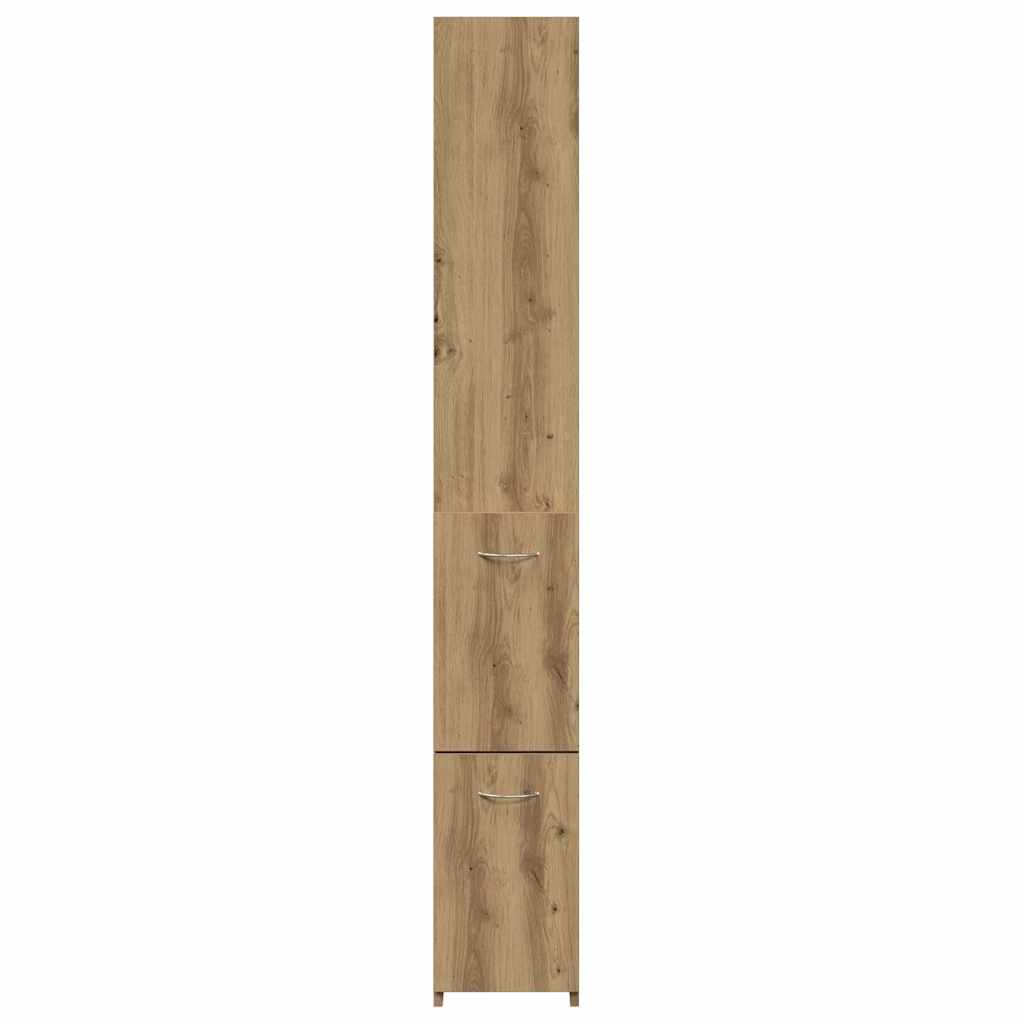 Badschrank Weiß 25x26,5x170 cm Holzwerkstoff