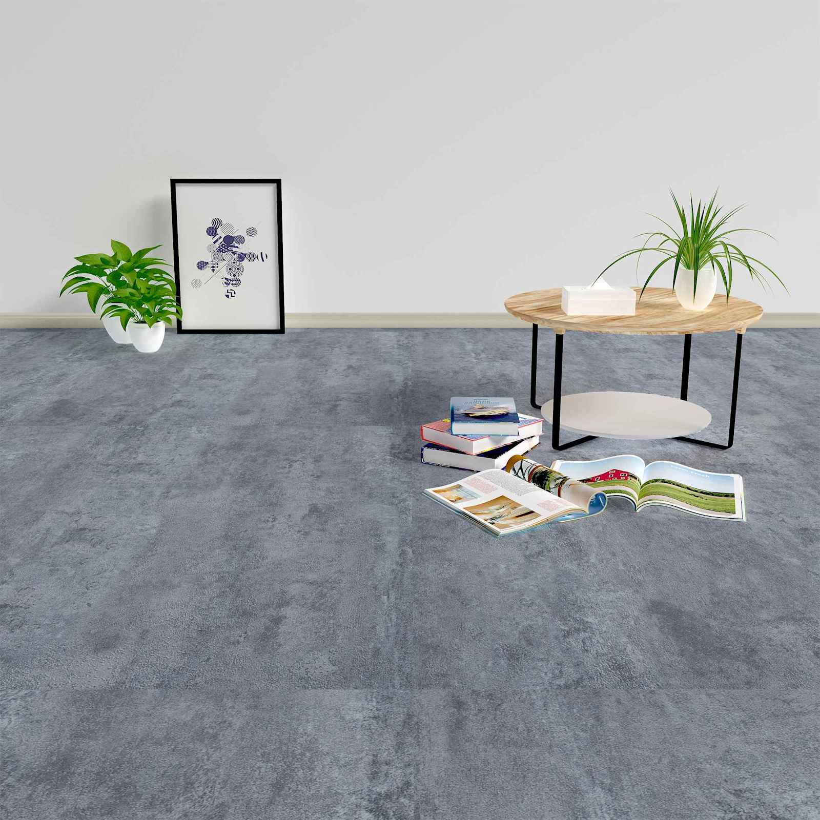 Bodenplanken 55 pcs Schwarz 5,11 m² PVC