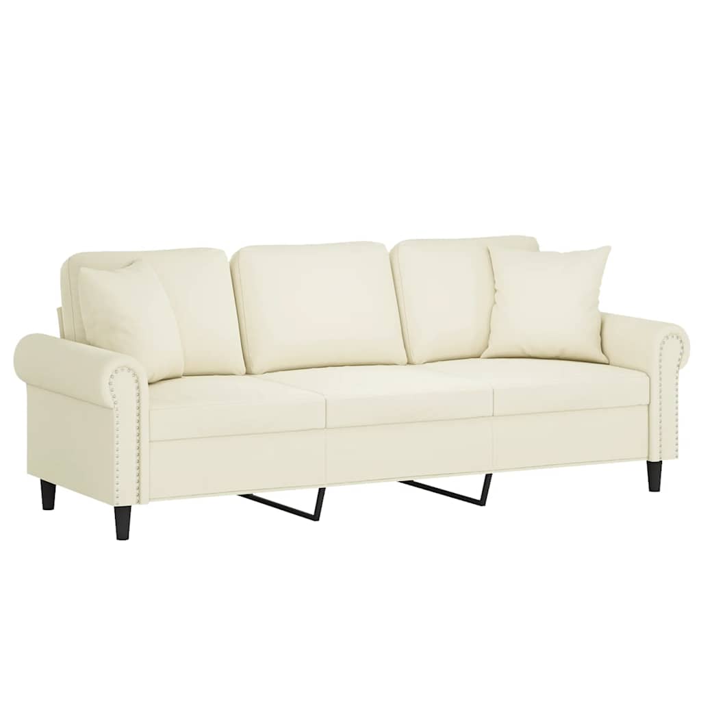 2-Sitzer-Sofa mit Zierkissen Dunkelgrün 120 cm Samt