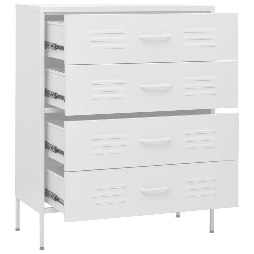 Kommode Olivgrün 80x35x101,5 cm Stahl